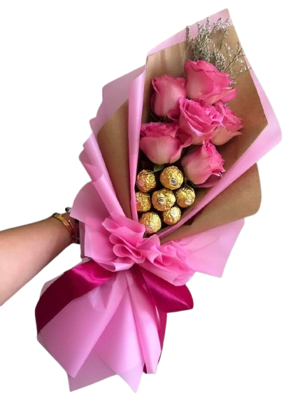 Ramito de 06 Rosas Y Bombones